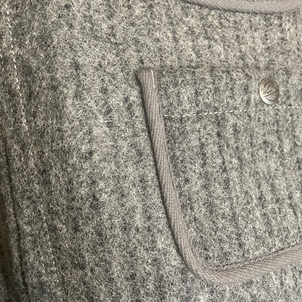 Men’s Vintage Woolrich Gray with Pinstripe Wool Utility Vest NWT - Picture 10 of 14